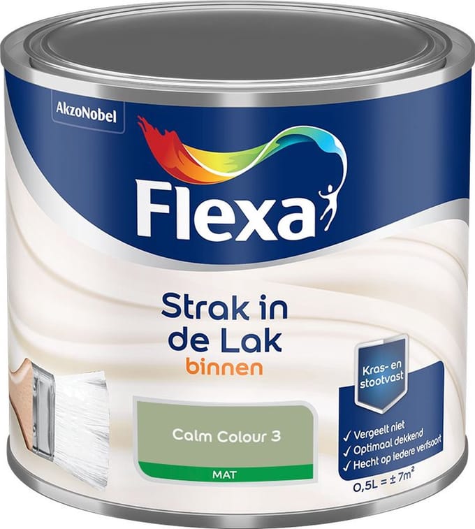 Flexa - Strak In De Lak Binnenlak Mat - Calm Colour 3 - Mengverf - 500 Ml