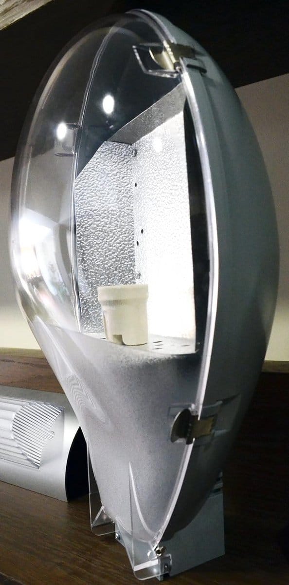 Buitenlamp straatlantaarn polycarbonaat matgrijs E27