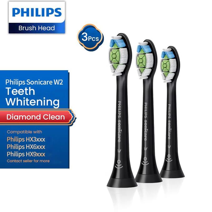 Philips HX6063 Tête de brosse de rechange Sonicare W2 Diamond Clean Optimal White Têtes HX6063 black