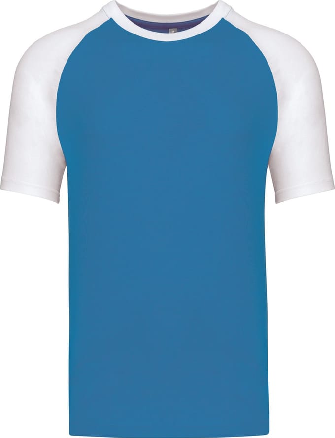 Kariban Baseball - Tweekleurig t-shirt K330 - Aqua Blue / White - S