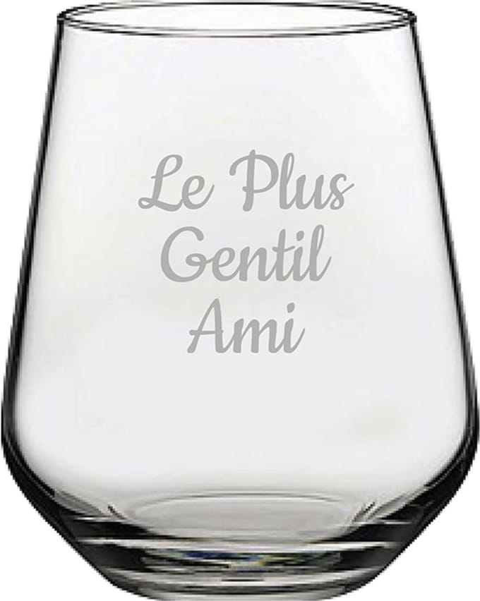 Drinkglas gegraveerd - 42,5cl - Le Plus Gentil Ami
