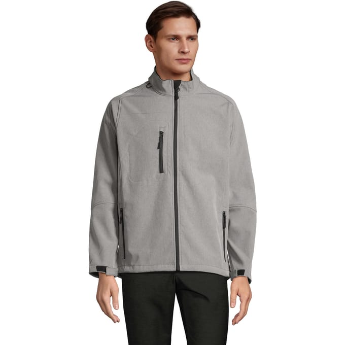 SOLS Heren Relax Soft Shell Jas (Grijze Melange)