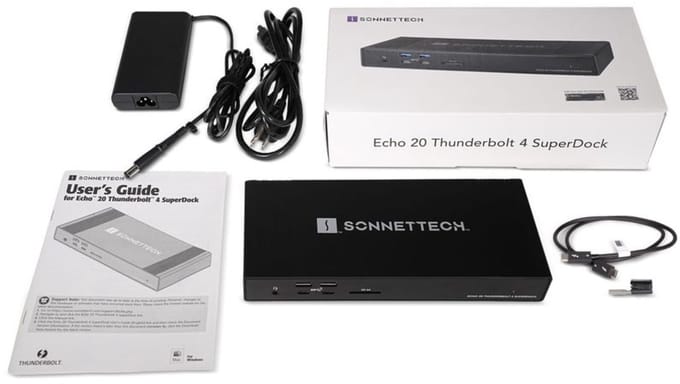 Sonnet Echo 20 Thunderbolt 4 SuperDock Bedraad Zwart