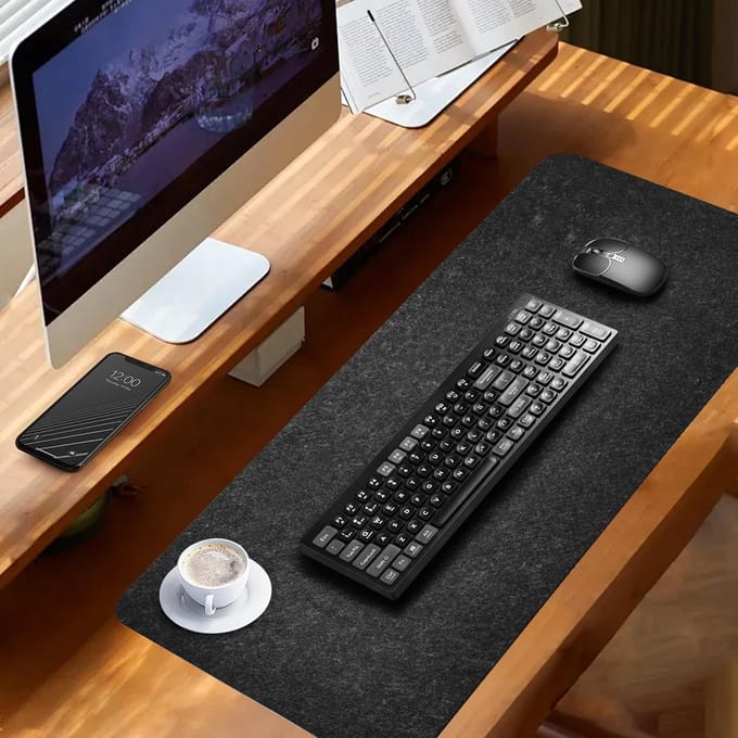 Grote Bureau-Onderlegger 100x40 cm Vilt Antislip Bureauonderlegger Stil en Hittebestendig