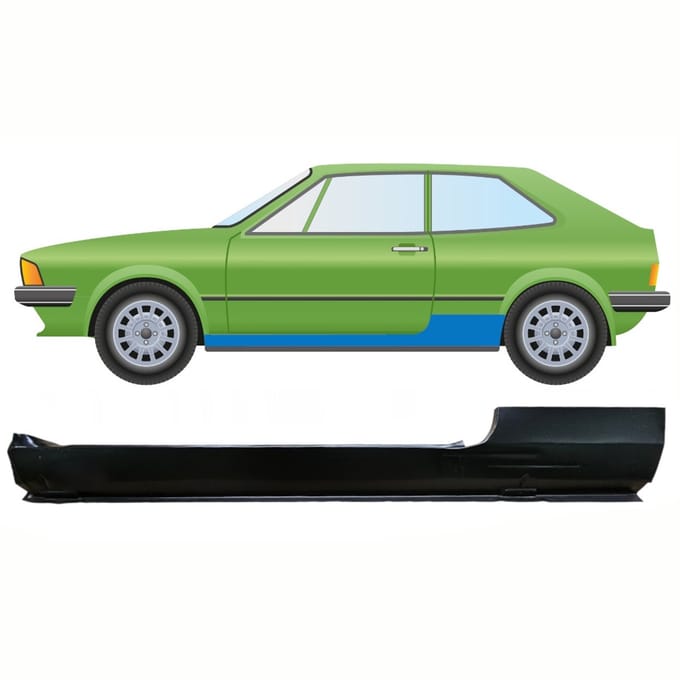 Volledige dorpel voor Volkswagen Scirocco 1974-1981 / Links