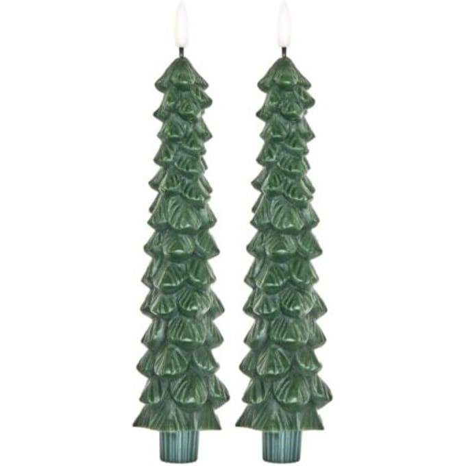 Rice kerst led kaarsen kerstboom, set van 2