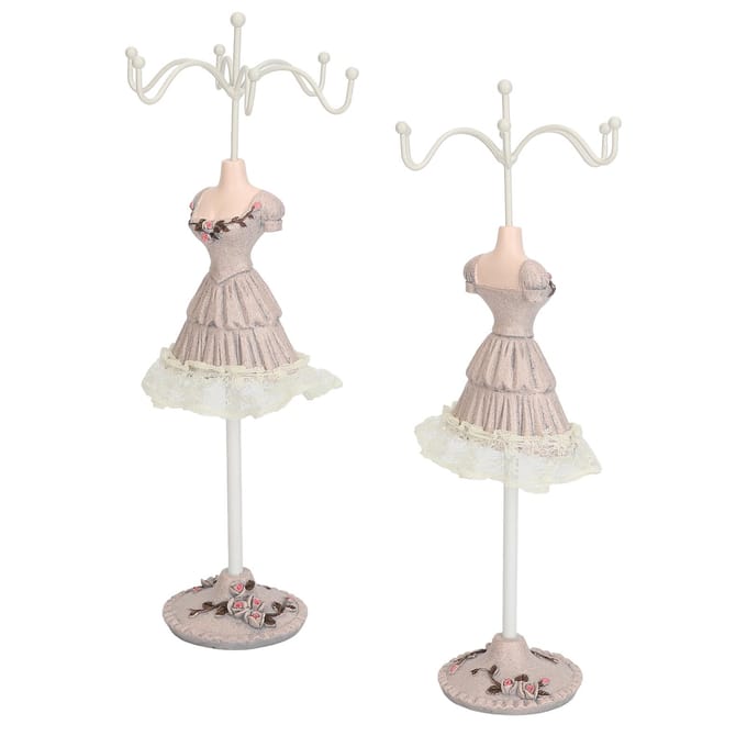 Model Jurk Sieradenrek Houder Exquise Compacte Mannequin Jurk Kettinghouder Sieradendisplays Type 1 beige