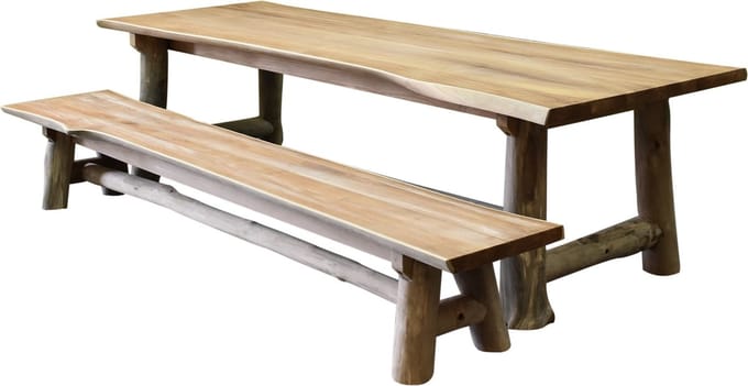 Pearl dining tuinset 300x100xH77,5 teak 2 delig
