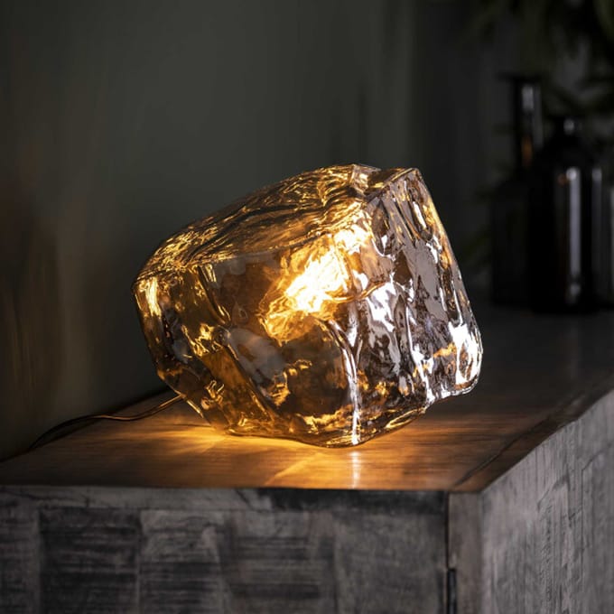 Hoyz Hoyz tafellamp rock chromed industrieel lamp in rots