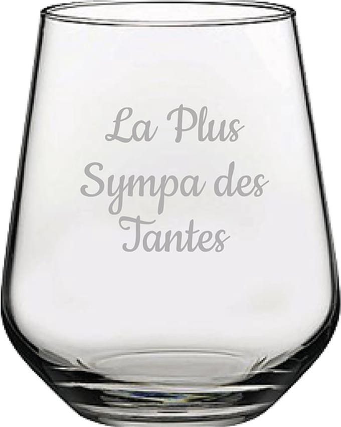 Drinkglas gegraveerd - 42,5cl - La Plus Sympa des Tantes