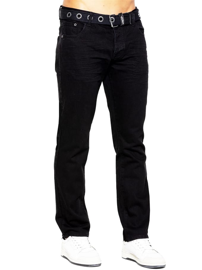 Enzo Denim Rechte Jeans Heren - Zwart