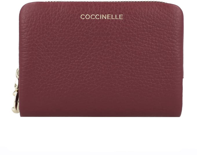COCCINELLE Leren portemonnee C-Me Softy Wallet Ribes (rood)paars