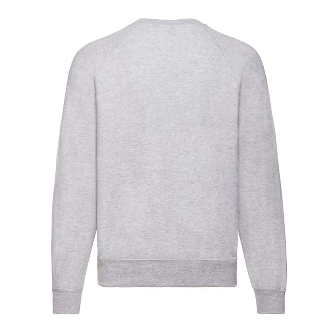 Fruit of the Loom Heren Klassiek Effen Raglan Sweatshirt (Heide Grijs)
