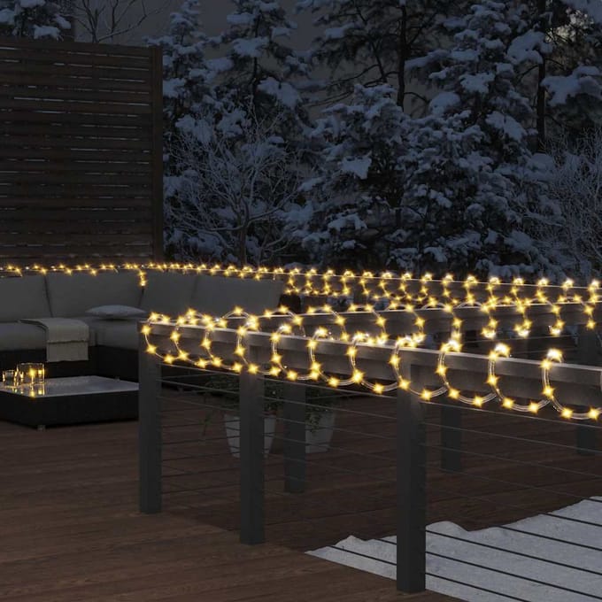 vidaXL - Lichtslinger - met - 1200 - LED's - warmwit - 50 - m - PVC