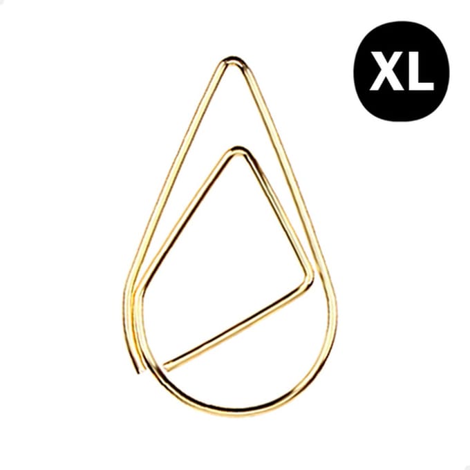 Paperclip druppel 50 mm | Goud | 50 stuks
