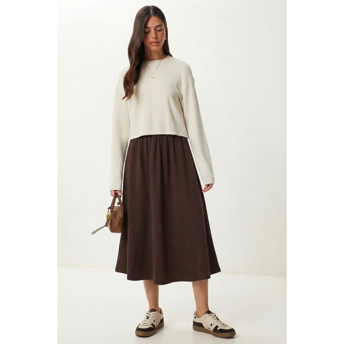 Elastische Taille Maxi Rok