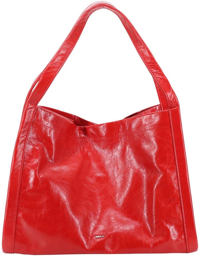 abro Schoudertas Leather Alias Soft Shopper Twenty Four Hour Red Rood
