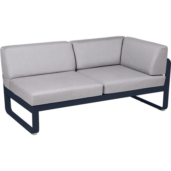 Fermob BELLEVIE hoekmodule rechts - 92 abyssblauw - 79 Flanelgrijs