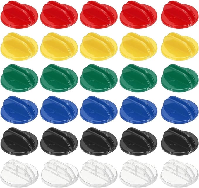 Plastic Kaarthouders - Tafelnummer Houders - Feest Organisatie - Driehoekig Ontwerp - 30 stuks - Multicolor