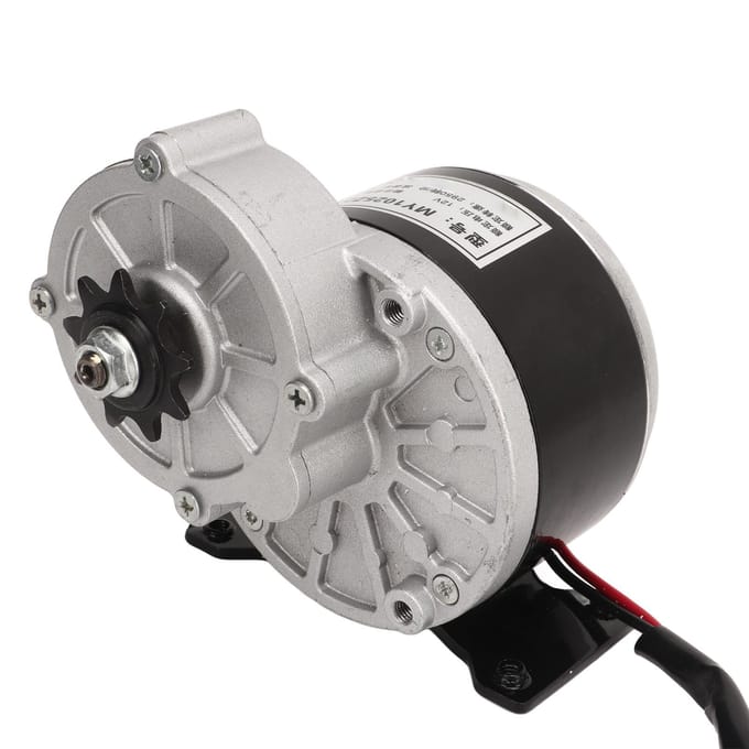 Moteur à balais à réduction 12V 250W avec variateur de vitesse à bouton 12V 500W et interrupteur d'inversion pour électrique