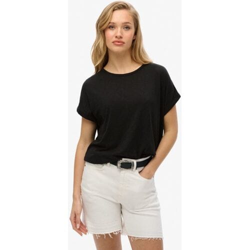 Superdry Studios T-shirt met Losse Pasvorm Zwart Grootte: 44