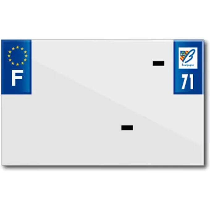 Blanco PVC nummerplaatstrip Top Plaq 71