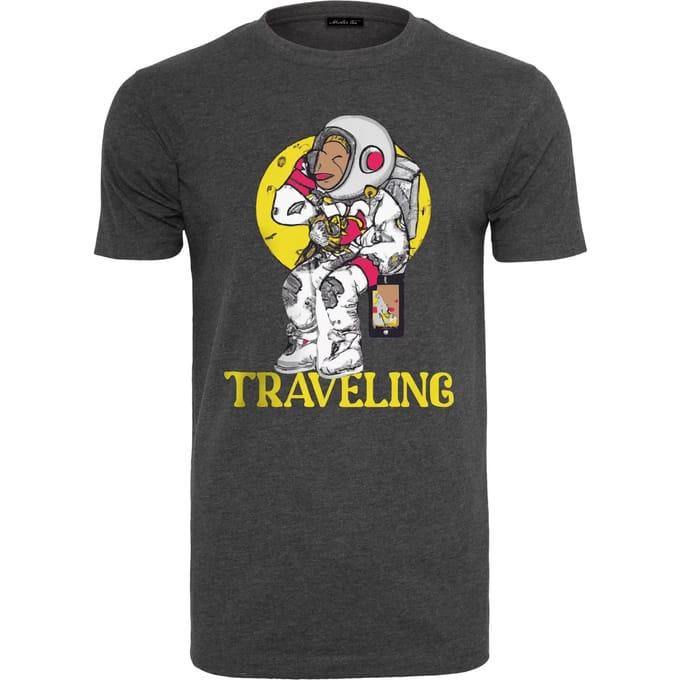 Mister Tee - Traveling Heren Tshirt - S - Grijs