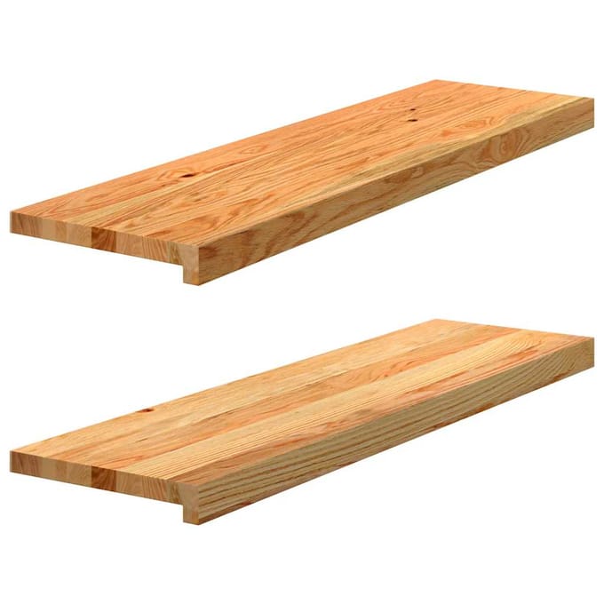 vidaXL - Vensterbanken - 2 - st - 90x30x2 - cm - massief - eikenhout - lichtbruin