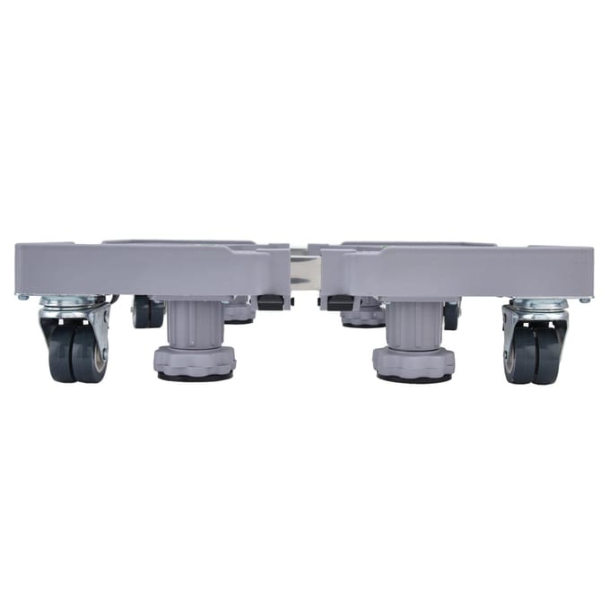 Support de Machine à Laver Multifonctionnel Mobile Réglable Base Mobile à Roulettes avec Roues Blocables gray
