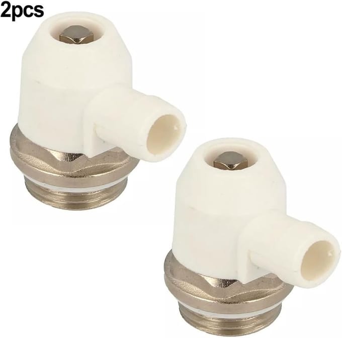 Radiator Ontluchter - Ventiel Plug - Verwarming Ontluchten - Draaibare Uitloop - 2 Stuks 1/2 Inch - Nikkel