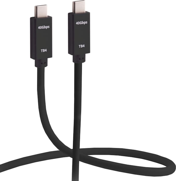 Powteq - Thunderbolt 4 kabel - 2 meter - Tot 40 Gbps - Tot 100 watt laden - USB C aansluiting - TB4 kabel