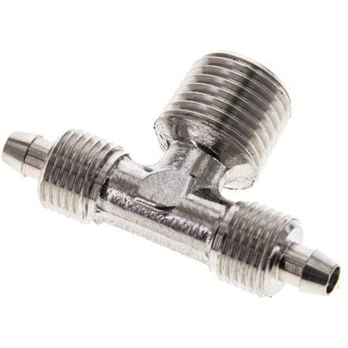 6x4 & R1/4'' RVS 1.4404 T-Opsteekkoppeling Buitendraad