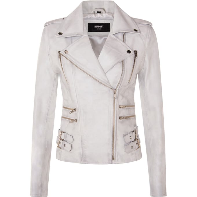 Dames leren Brando bikerjack-Loddon