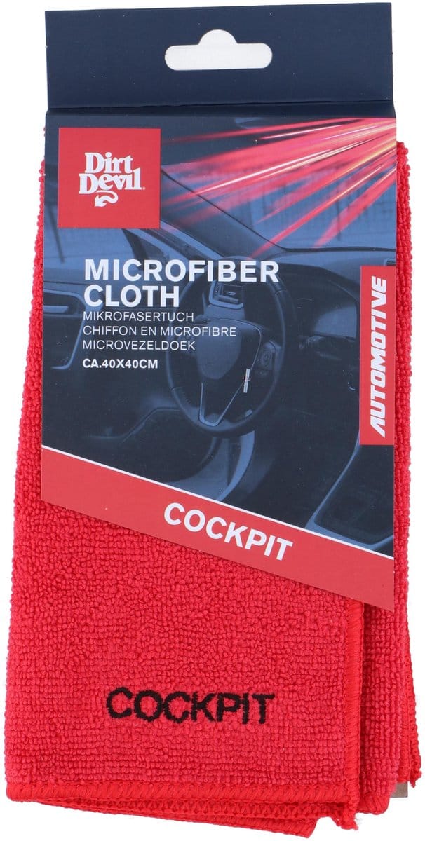 Dirt Devil - Reiningingsdoek - Auto interieur - Cockpit - Auto - Microvezel - 40x40cm