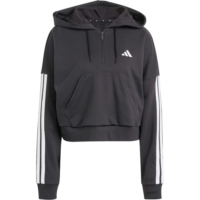 Dames Sweater met 1/4 rits en capuchon adidas Essentials 3-Stripes