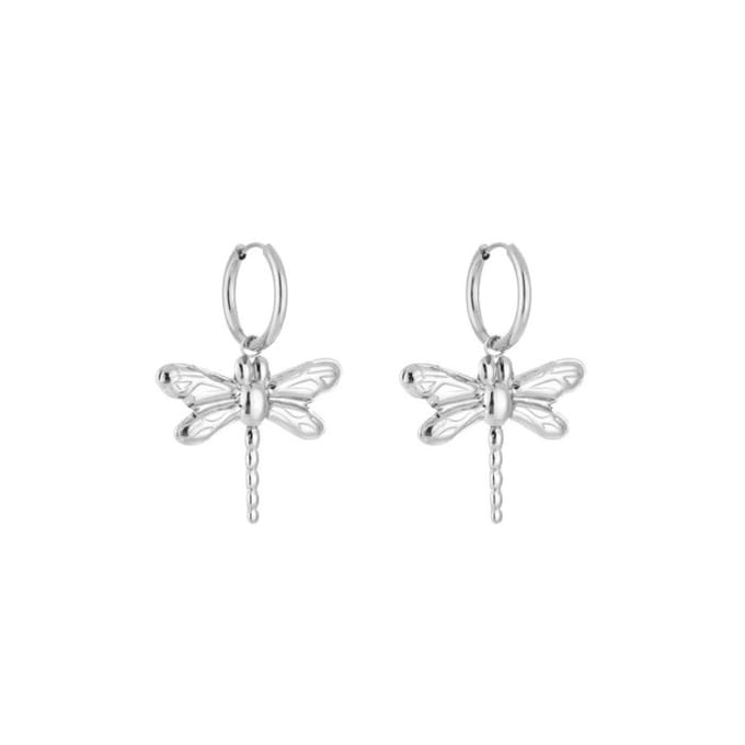 Bijoutheek Oorhangers Libelle Zilverkleurig