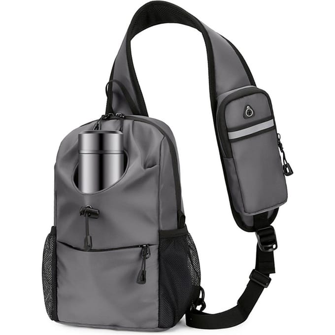 Crossbody Rugzak met Meerdere Vakken Waterdichte Cross Body Borsttas Lichtgewicht Dagrugzak