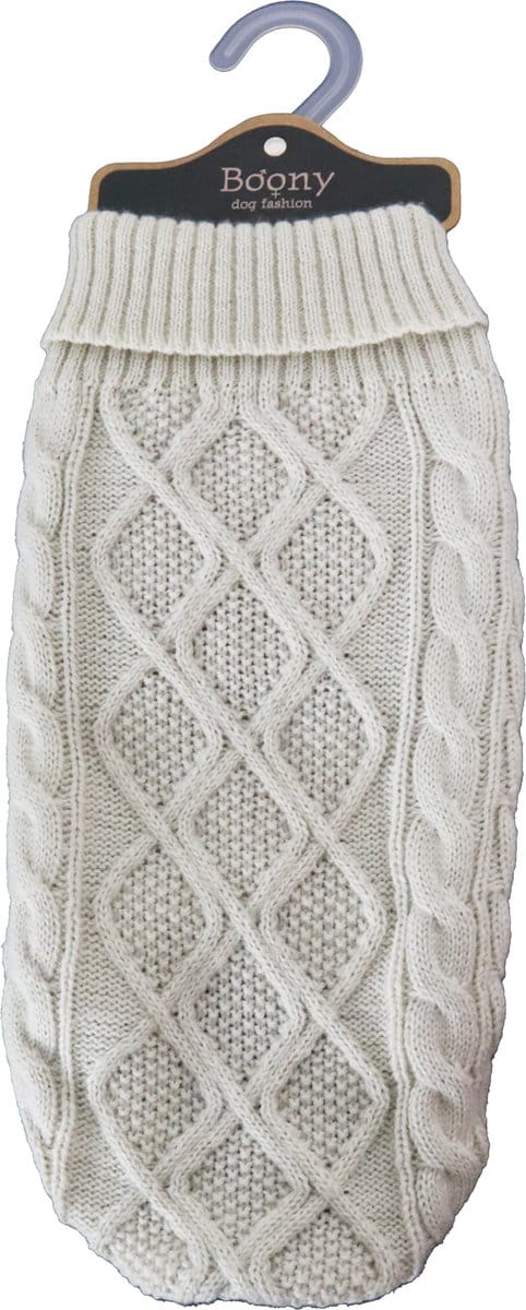 Boony hondenkabeltrui beige 40 cm