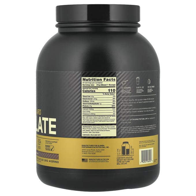 Gold Standard 100% Isolaat, Chocolate Bliss, 1.36Kg(3 lbs)