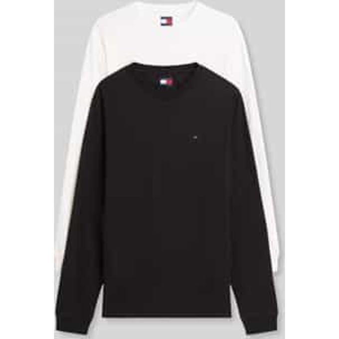 regular fit shirts met lange mouwen van puur katoen in set van 2