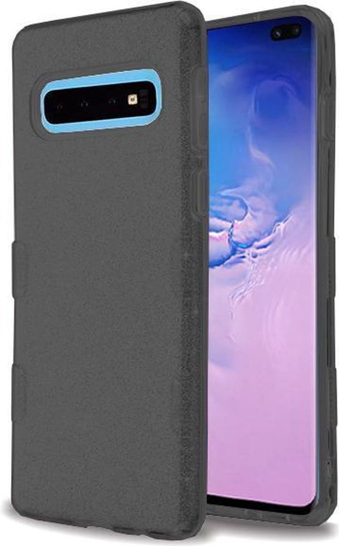 Samsung Galaxy S10 Plus - Glitter Backcover Hoesje - Zwart