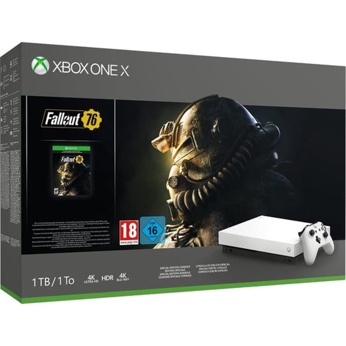 REFURBISHED Xbox One X console 1 TB (Robot White Special Edition) + Fallout 76