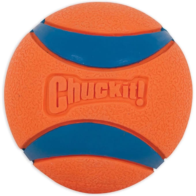 Chuckit! Ultra Ball - Hondenbal - Rubber - Drijvend - Maat M - 6 cm - Oranje - 2 stuks