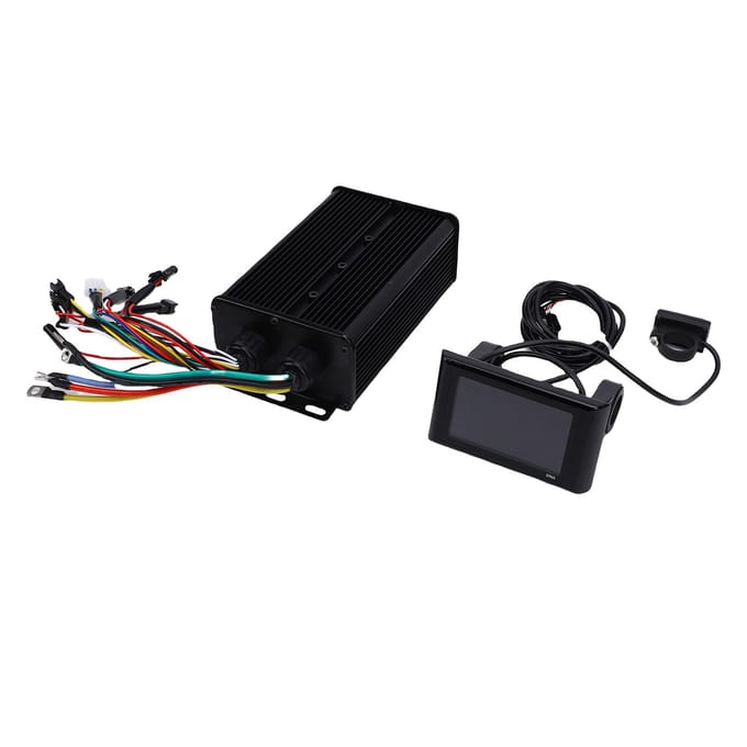 Kit Contrôleur d'Affichage de Scooter Étanchéité S966 Écran Couleur et 60A 3 Modes 18 Tubes Onde Sinusoïdale Contrôleur Noir black