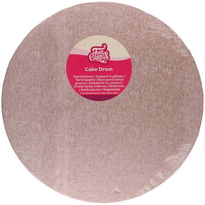 FunCakes Cake Drum Rond - Rose Goud - Ø30,5 cm / 12 mm - Taartonderlegger - Taartkarton