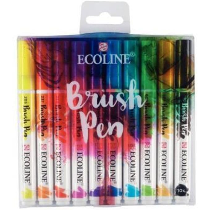 Talens Ecoline Brushpen Set 10st Verven en kleuren