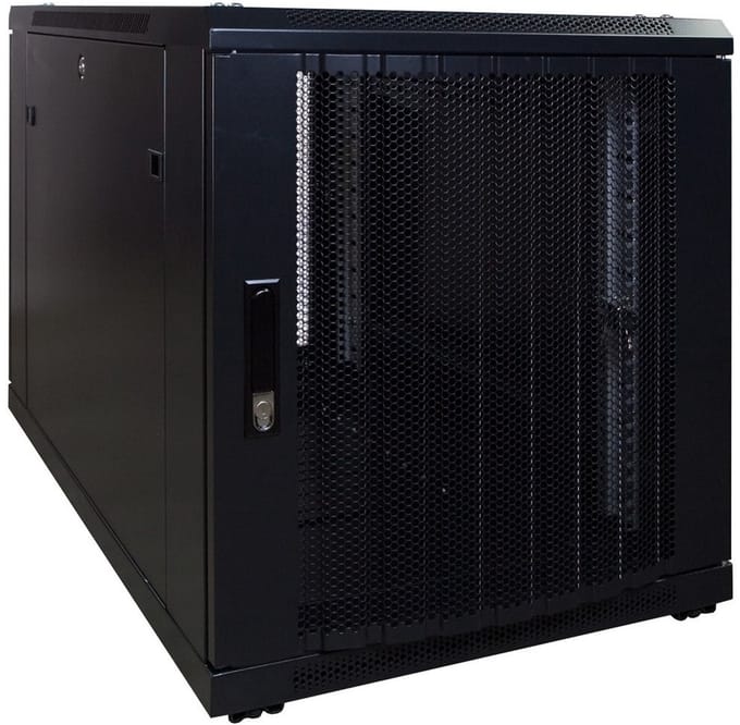 DSIT 12U mini serverkast met geperforeerde deur 600x1200x720mm (BxDxH) - serverbehuizing - serverrack - 19 inch