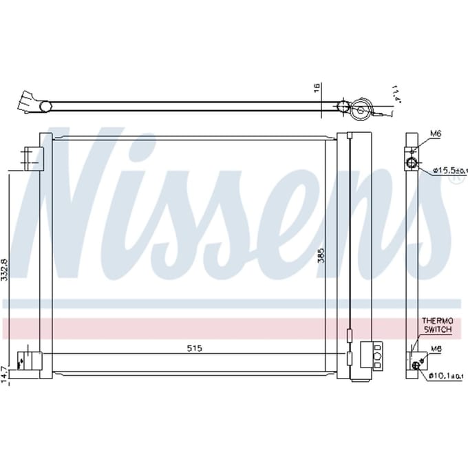 Condensator, airconditioning NISSENS 940624