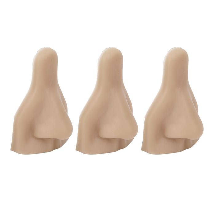 Lot de 3 modèles de nez en silicone souple et réutilisable, simulation 3D pour la pratique