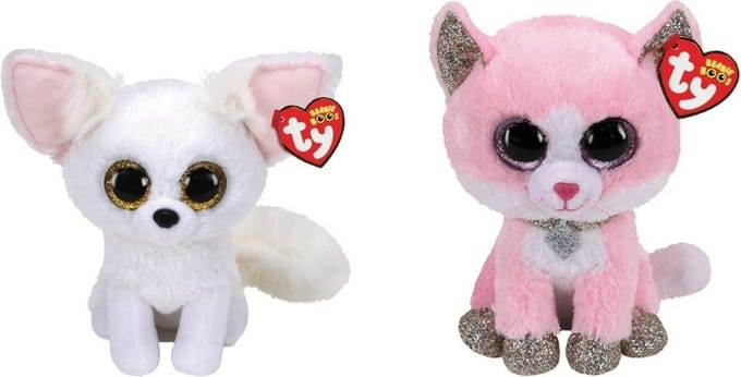 Ty - Knuffel - Beanie Boo's - Phoenix Fox & Fiona Pink Cat